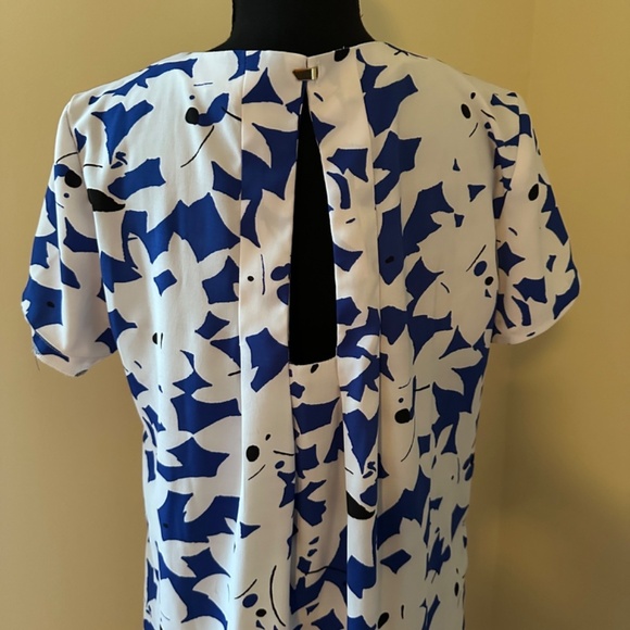 *H&M* Blue x White Short Sleeve Dress Size 10 - Picture 5 of 7